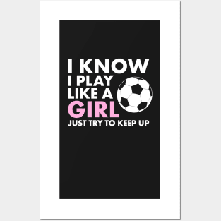 Funny Women's Girl's Soccer T-Shirt | Cool Girls Womens Soccer Shirts Posters and Art